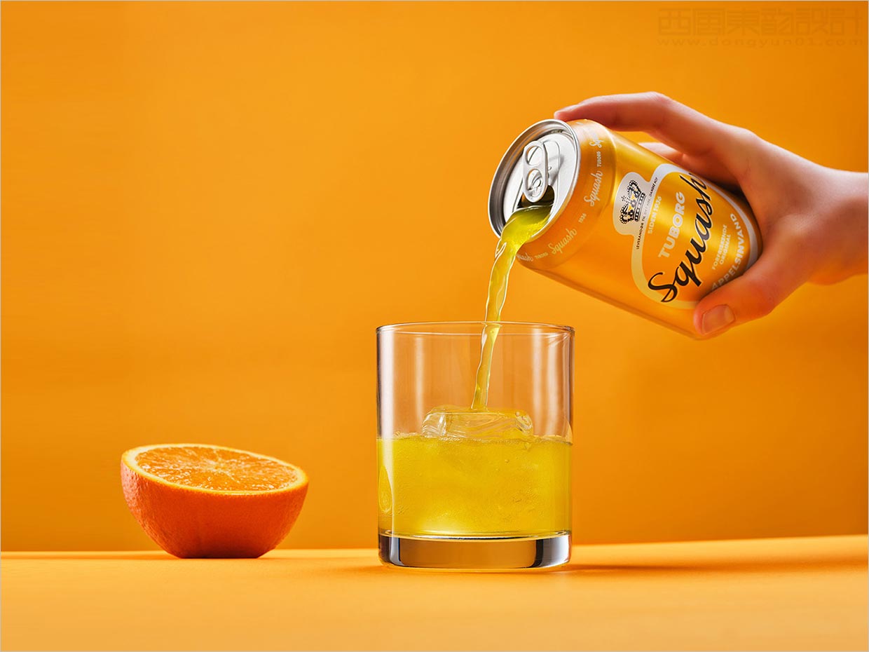 丹麥Tuborg Squash橙汁果汁飲料包裝設(shè)計之實(shí)物照片