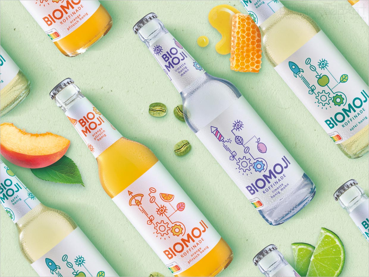 德國(guó)BIOMOJI功能性有機(jī)能量飲料包裝設(shè)計(jì)