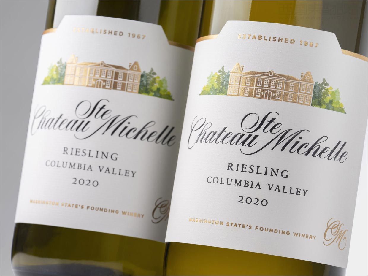 美國Chateau Ste. Michelle葡萄酒包裝設(shè)計之局部細節(jié)特寫
