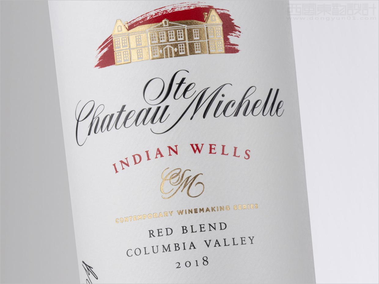 美國Chateau Ste. Michelle葡萄酒包裝設(shè)計之局部細節(jié)特寫