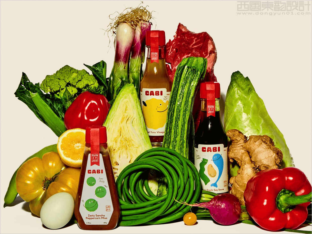 雅致俏皮的日本Cabi調(diào)味品包裝設計