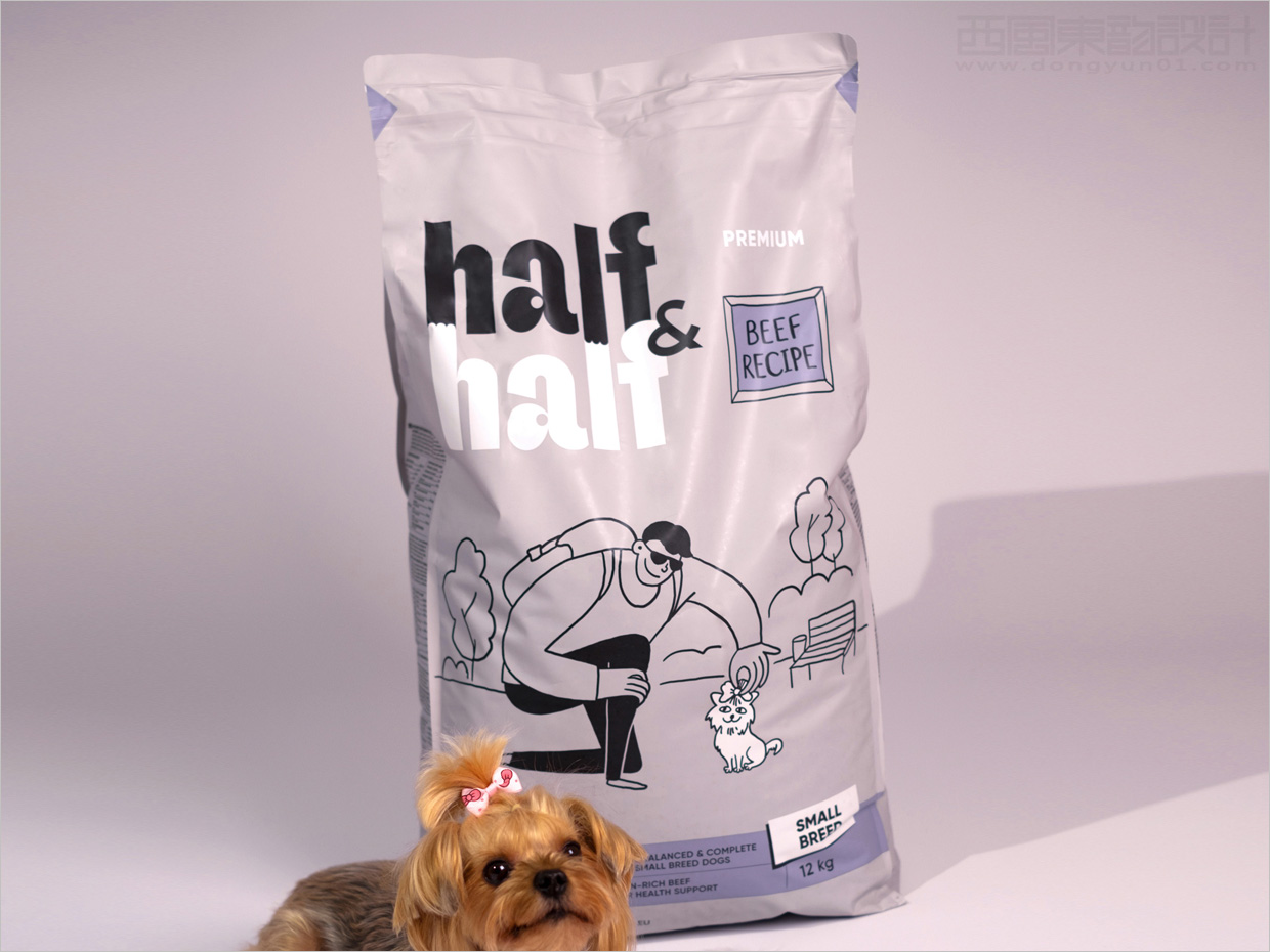 烏克蘭Half & Half寵物食品包裝袋設(shè)計(jì)之實(shí)物照片
