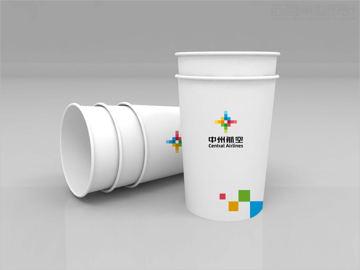 中州航空有限責任公司品牌形象vi升級設(shè)計之應用設(shè)計之紙杯設(shè)計 中州航空有限責任公司品牌形象vi升級設(shè)計之應用設(shè)計之紙杯設(shè)計