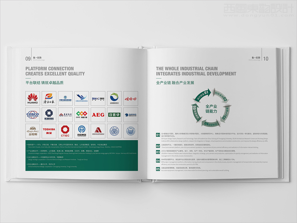 山東日照大象房屋建設(shè)公司畫冊(cè)設(shè)計(jì)之平臺(tái)聯(lián)結(jié)內(nèi)頁設(shè)計(jì)