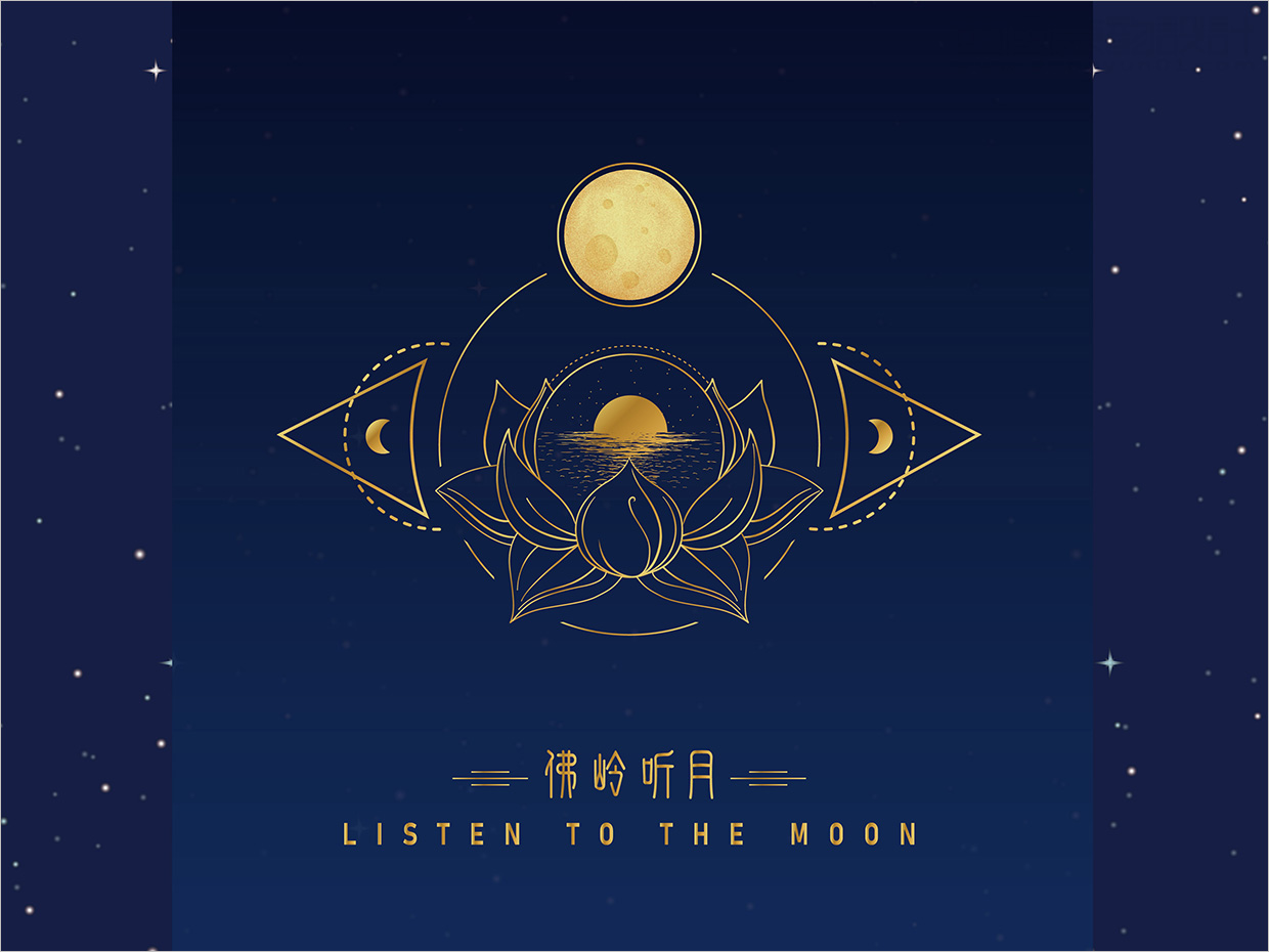 佛嶺聽月月餅禮盒包裝設(shè)計