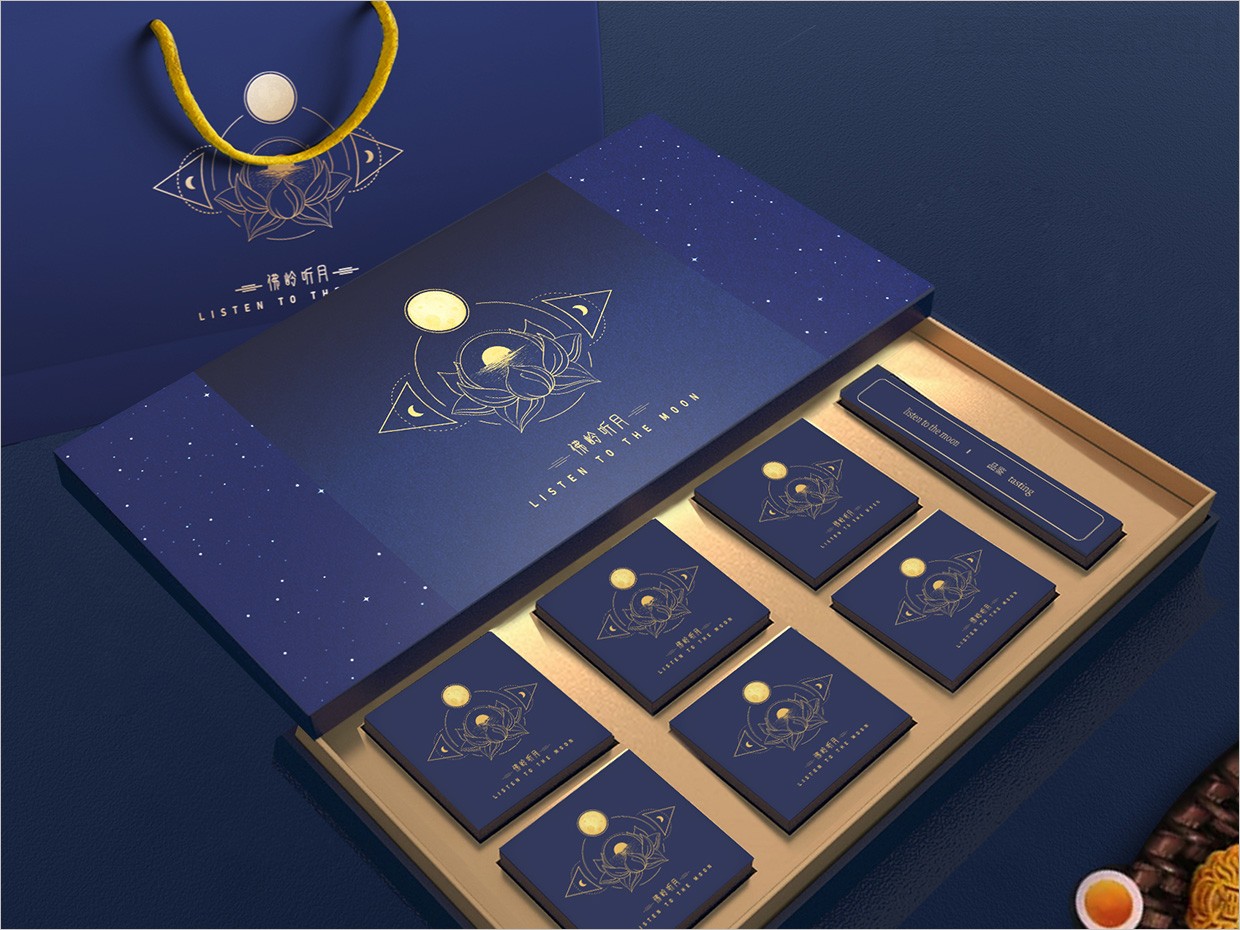 佛嶺聽月月餅禮盒包裝設(shè)計