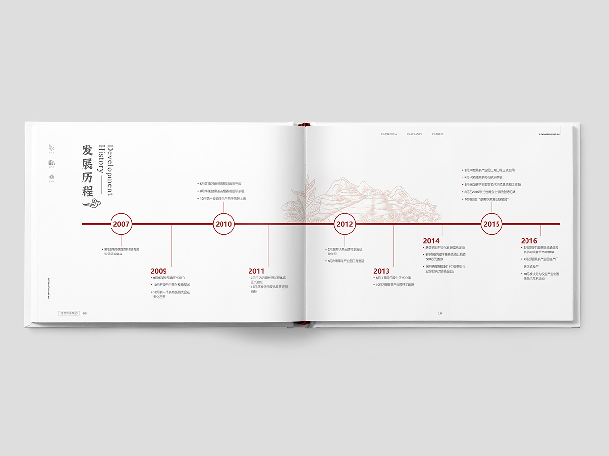 理想華萊科技集團公司畫冊設計之發(fā)展歷程頁面設計